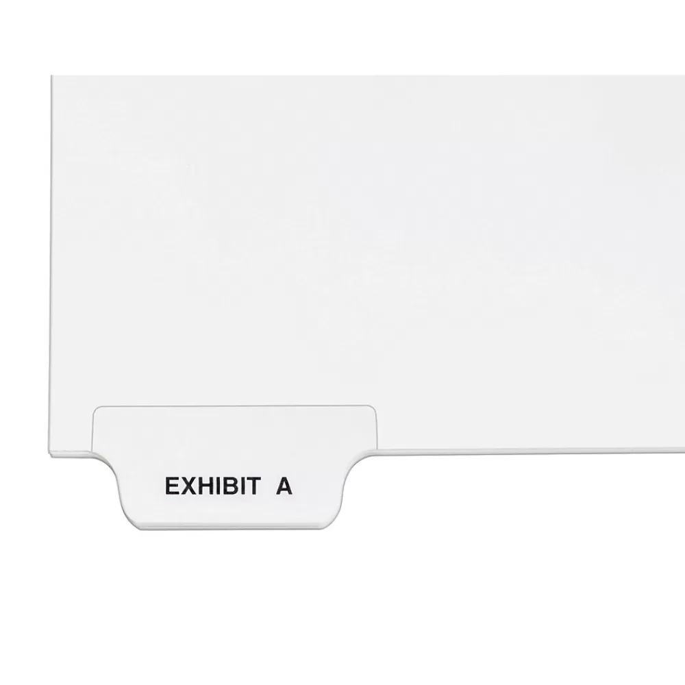 Avery Dividers<Legal Pre-Printed Paper Dividers, Bottom Tab EXHIBIT A, White, Style, Letter Size, 25/Pack (11940)
