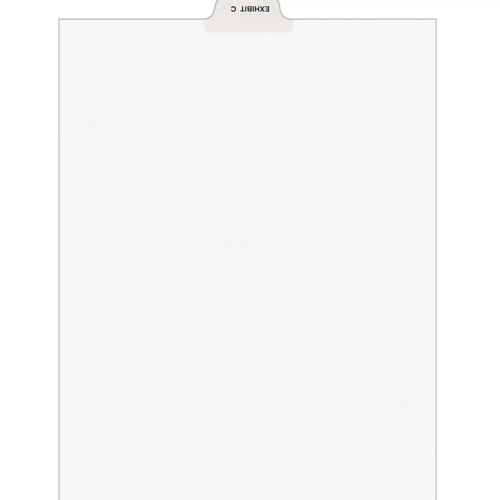 Avery Dividers<Legal Pre-Printed Paper Dividers, Bottom Tab EXHIBIT C, White, Style, Letter Size, 25/Pack (11942)