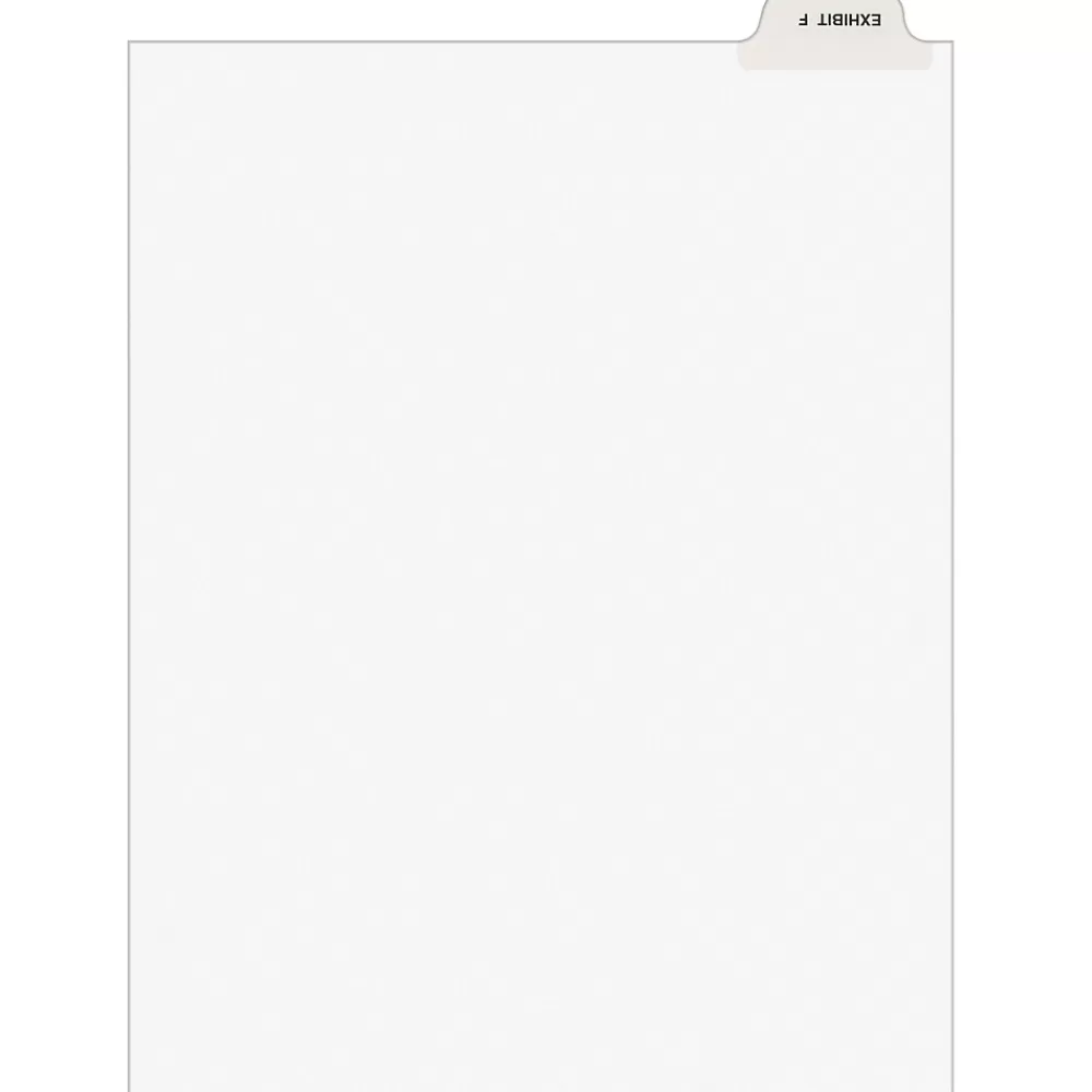 Avery Dividers<Legal Pre-Printed Paper Dividers, Bottom Tab EXHIBIT F, White, Style, Letter Size, 25/Pack (11945)