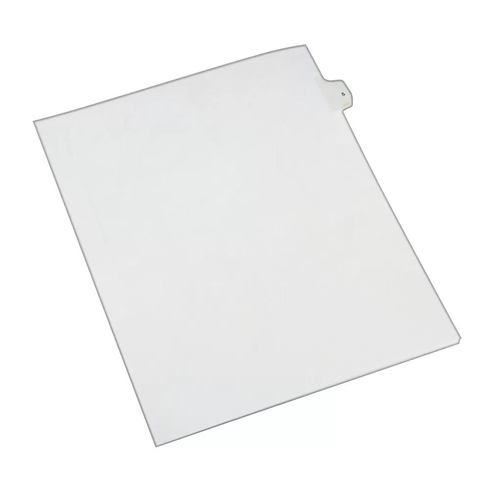 Avery Dividers<Legal Pre-Printed Paper Dividers, Side Tab #5, White, Allstate Style, Letter Size, 25/Pack (82203)