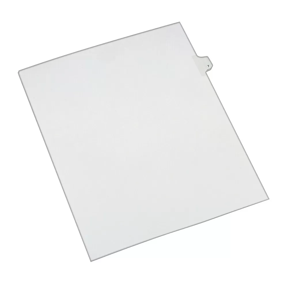 Avery Dividers<Legal Pre-Printed Paper Dividers, Side Tab #7, White, Allstate Style, Letter Size, 25/Pack (82205)