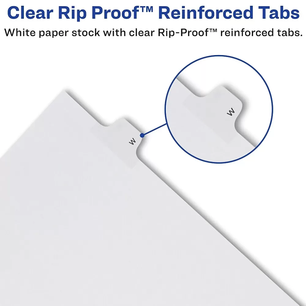 Avery Dividers<Legal Pre-Printed Paper Dividers, Side Tab #3, White, Allstate Style, Letter Size, 25/Pack (82201)