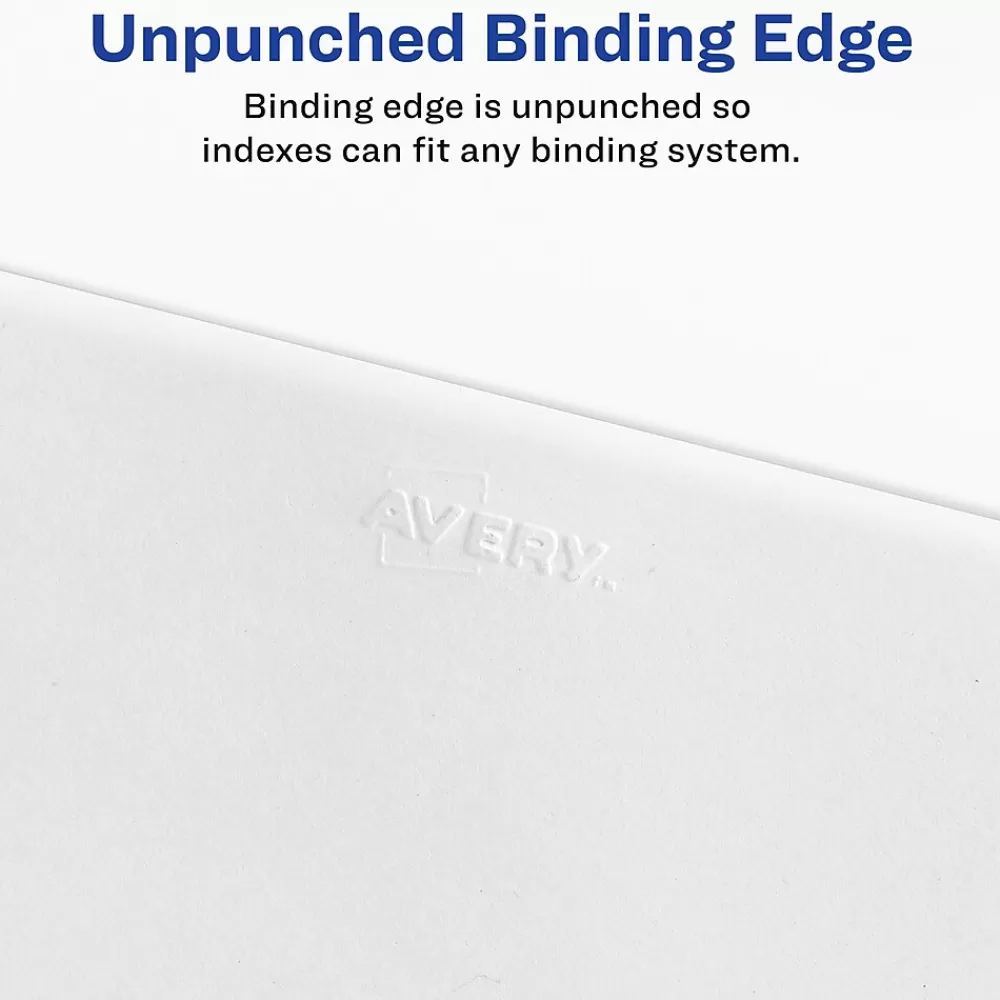 Avery Dividers<Legal Pre-Printed Paper Dividers, Side Tab #3, White, Allstate Style, Letter Size, 25/Pack (82201)