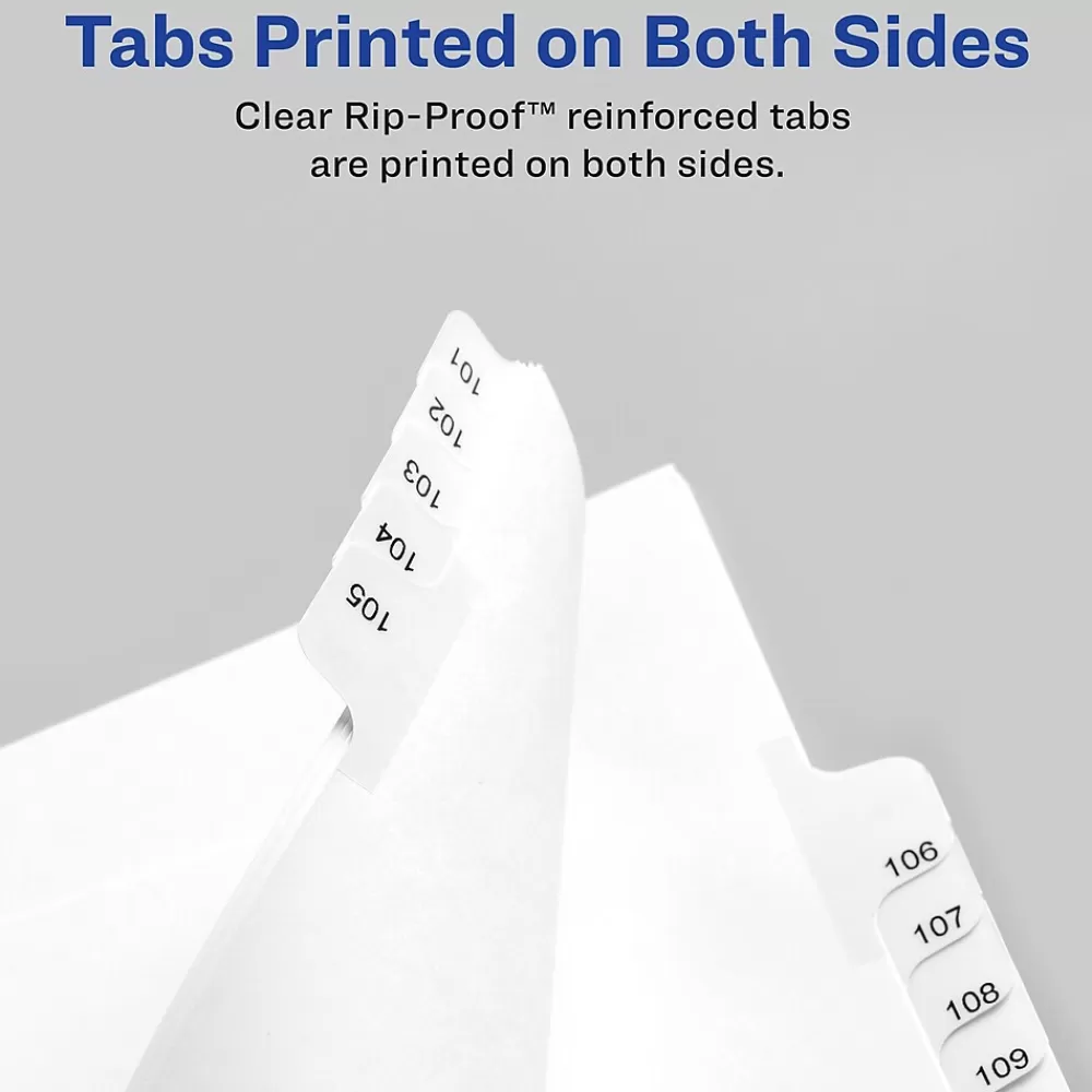 Avery Dividers<Legal Pre-Printed Paper Dividers, Side Tab #3, White, Allstate Style, Letter Size, 25/Pack (82201)