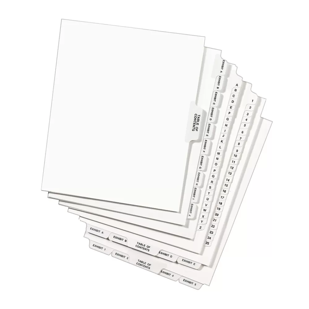 Avery Dividers<Legal Pre-Printed Paper Dividers, Side Tab #3, White, Style, Letter Size, 25/Pack (11913)