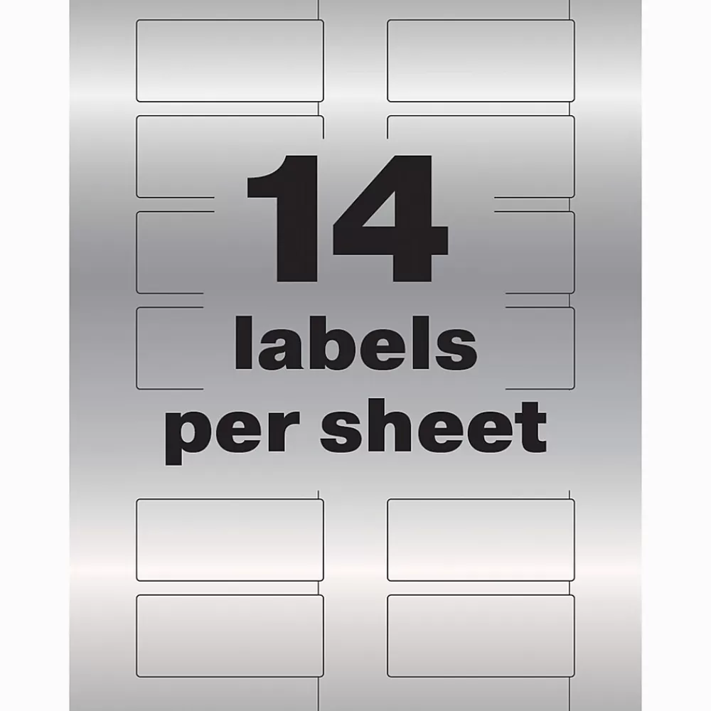 Avery Labels<PermaTrack Metallic Laser Asset Tag Labels, 1-1/4" x 2-3/4", Glossy Silver, 112 Asset Tags/Pack (61528)