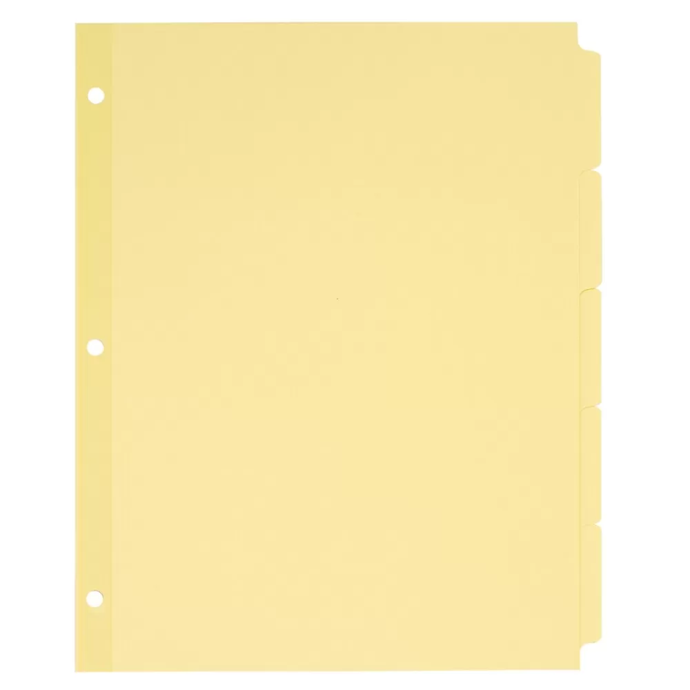 Avery Dividers<Plain Tab Write-On Paper Dividers, 5 Tabs, Buff, 36 Sets/Pack (11501)