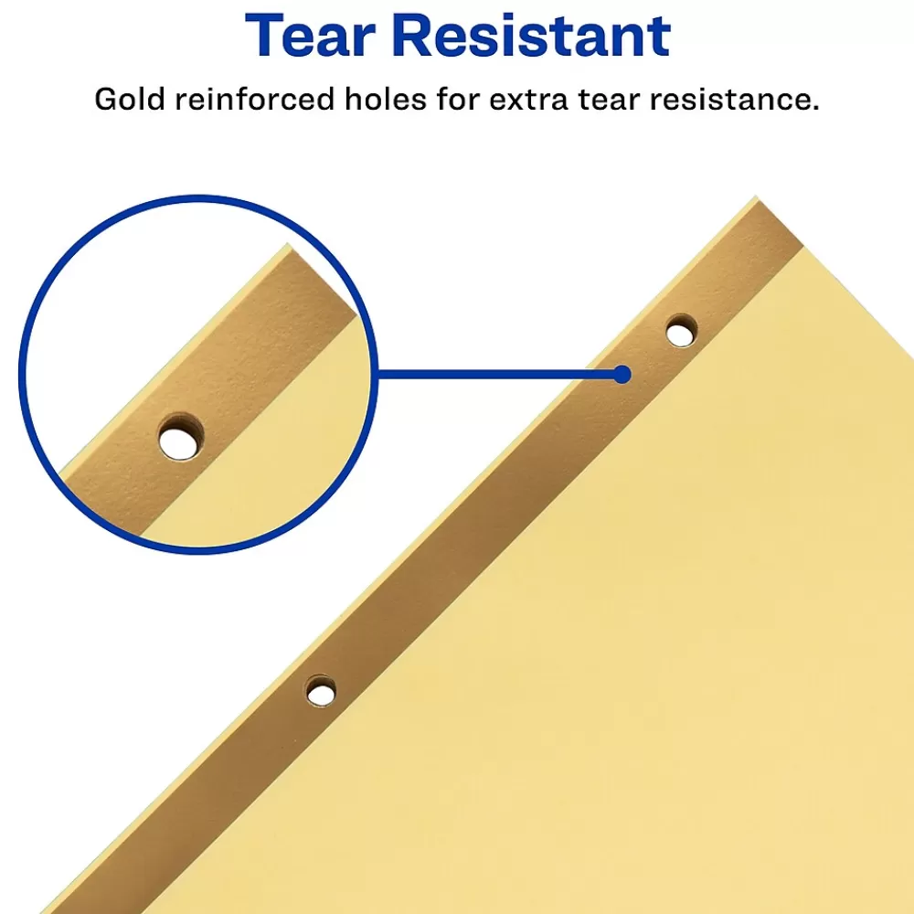 Avery Dividers<Pre-Printed Paper Dividers with Laminated Tabs, 1-31 Tabs, Buff, Gold Reinforced (11308)