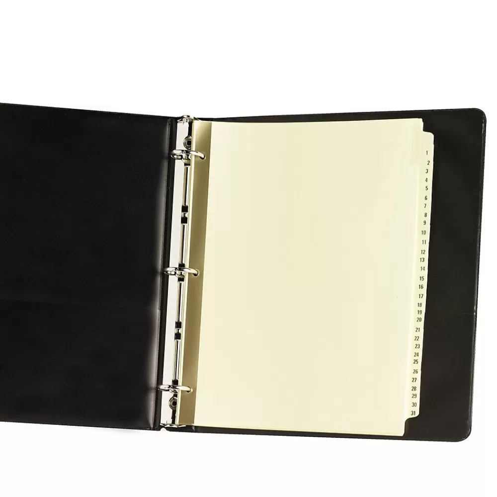 Avery Dividers<Pre-Printed Paper Dividers with Laminated Tabs, 1-31 Tabs, Buff, Gold Reinforced (11308)