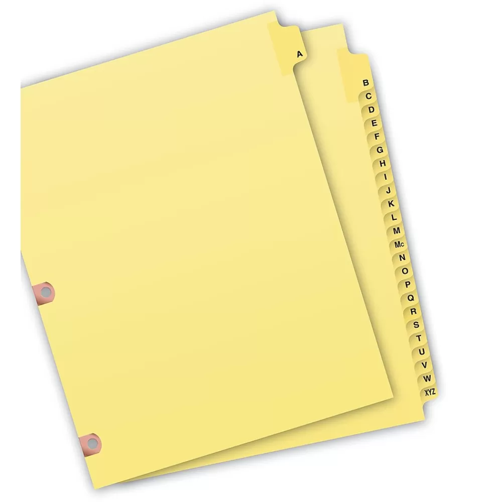 Avery Dividers<Pre-Printed Paper Dividers with Laminated Tabs, A-Z Tabs, Buff, Copper Reinforced (24280)