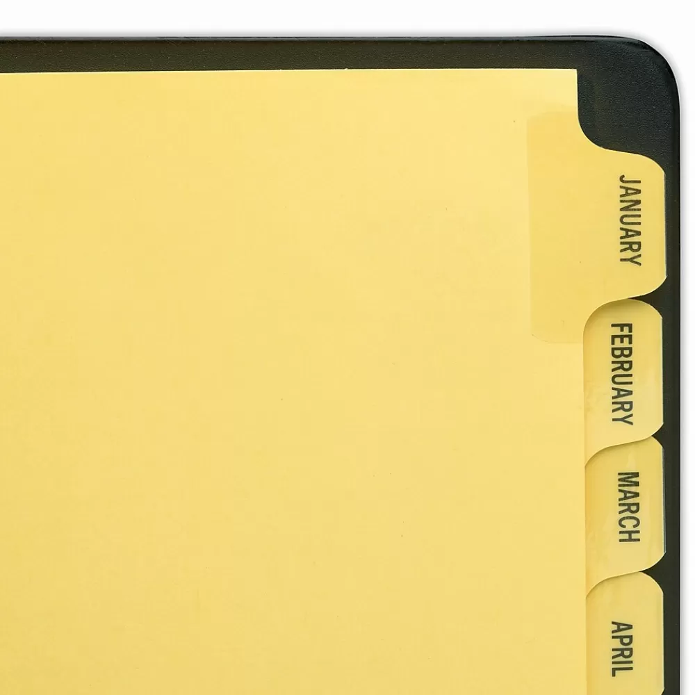 Avery Dividers<Pre-Printed Paper Dividers with Laminated Tabs, Jan-Dec Tabs, Buff, Gold Reinforced (11307)