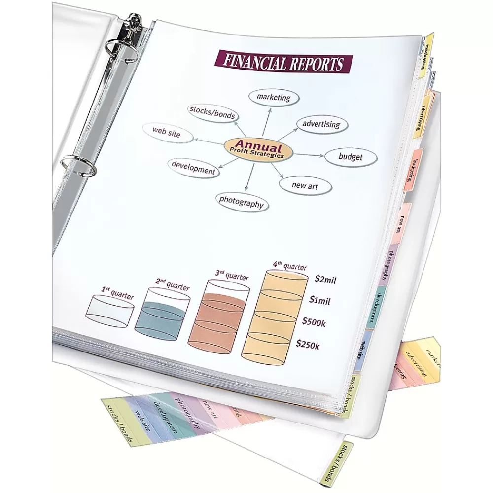 Avery Sheet Protectors<Protect 'n Tab Heavyweight Sheet Protectors, 8-1/2" x 11", Clear, 1/Set (74161)