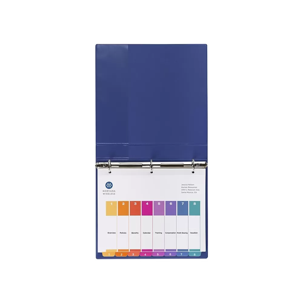 Avery Dividers<Ready Index Table of Contents Paper Dividers, 1-8 Tabs, Multicolor (11133)