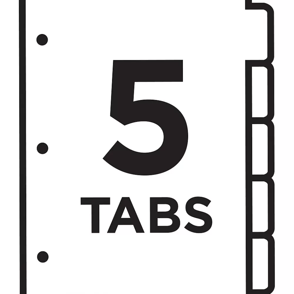 Avery Dividers<Ready Index Table of Contents Paper Dividers, 1-5 Tabs, Multicolor (11131)