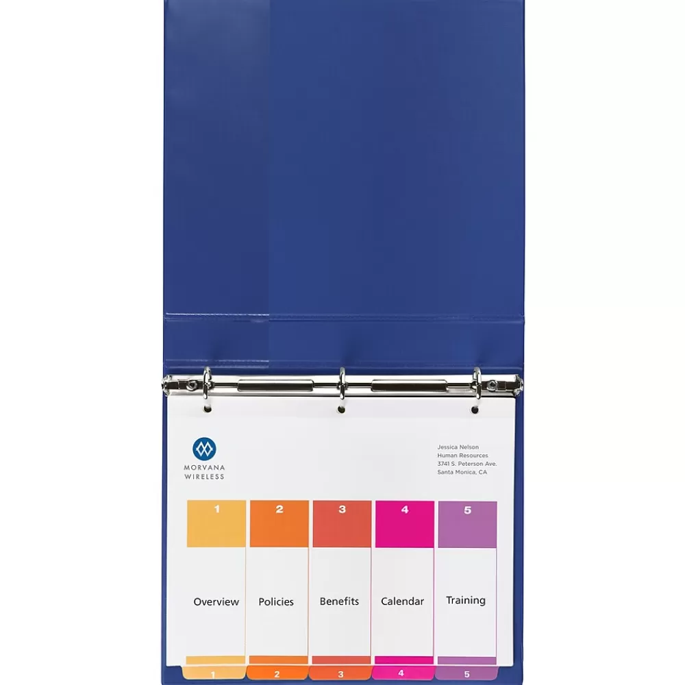 Avery Dividers<Ready Index Table of Contents Paper Dividers, 1-5 Tabs, Multicolor (11131)