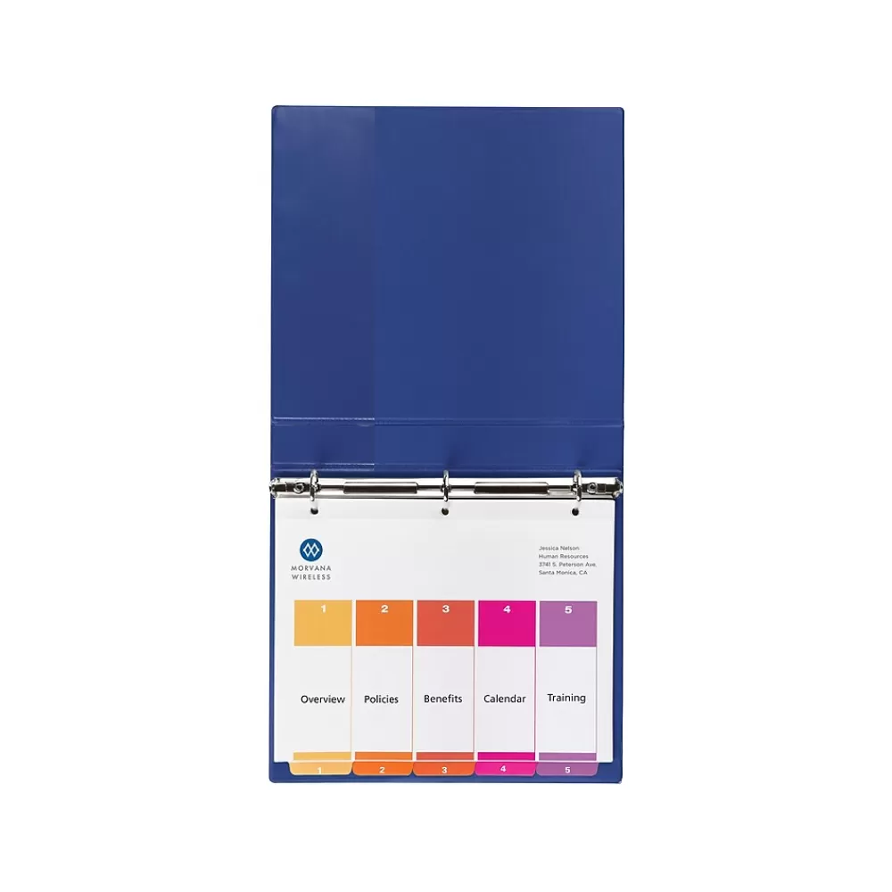 Avery Dividers<Ready Index Table of Contents Paper Dividers, 1-5 Tabs, Multicolor, 6 Sets/Pack (11187)