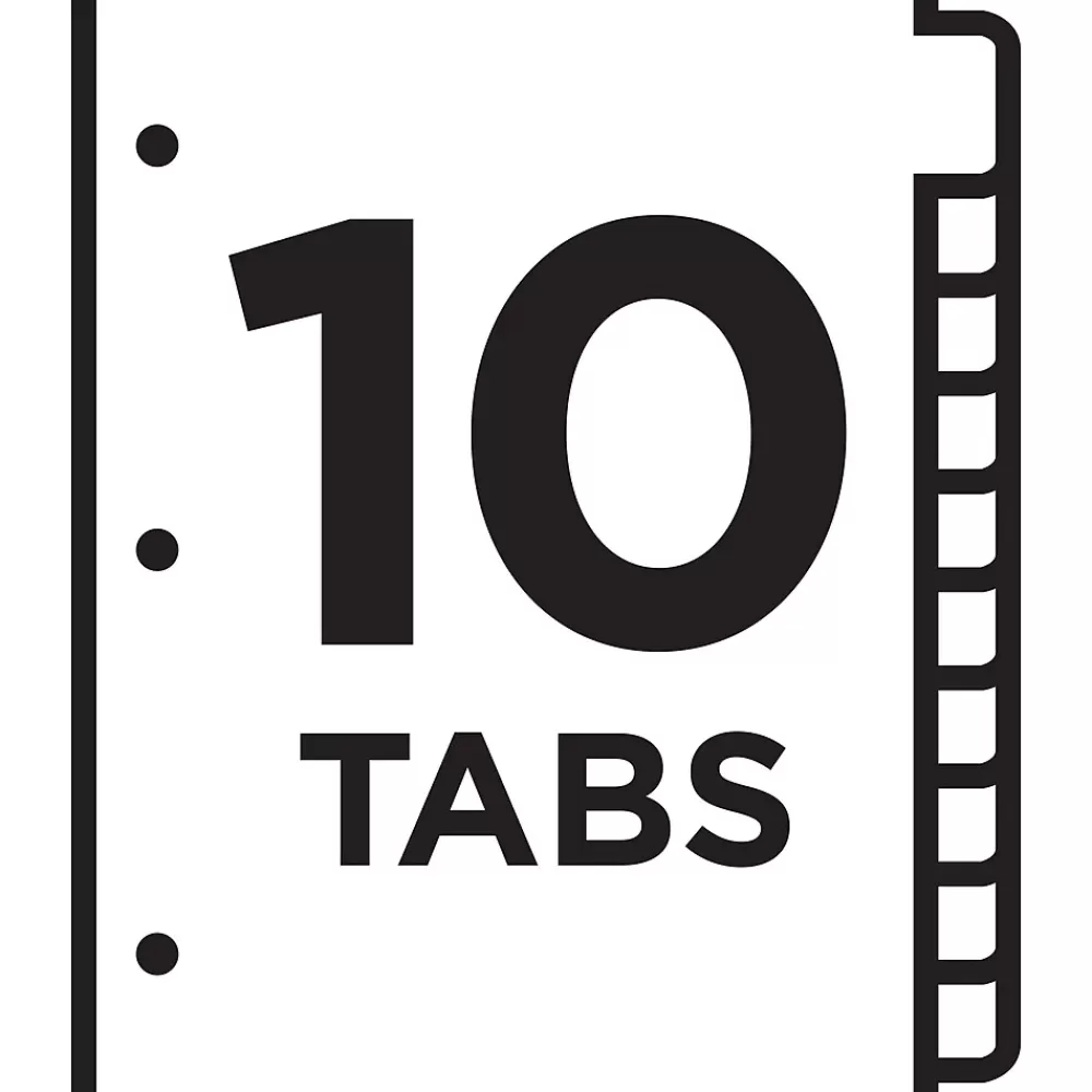 Avery Dividers<Ready Index Table of Contents Paper Dividers, 1-10 Tabs, White (11134)
