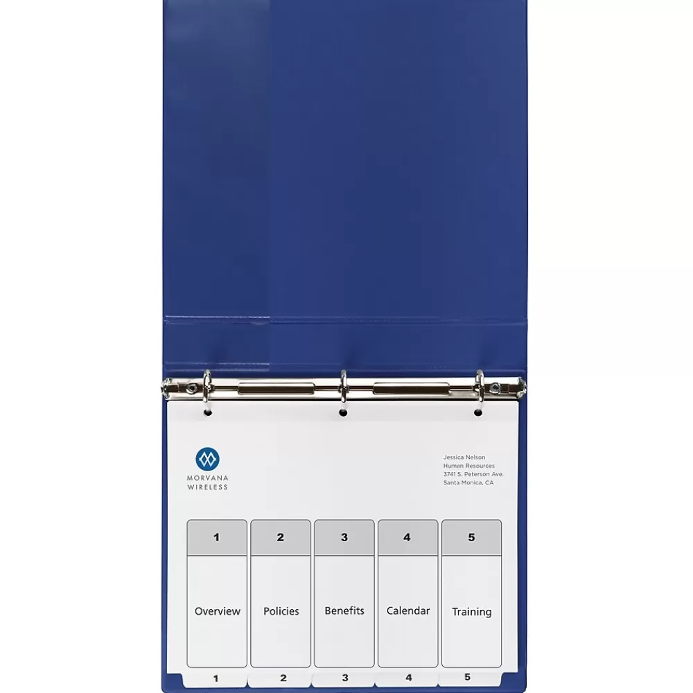 Avery Dividers<Ready Index Table of Contents Paper Dividers, 1-5 Tabs, White, 6 Sets/Pack (11821)