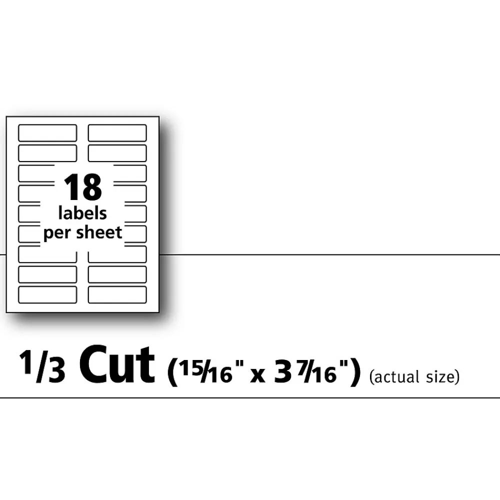 Avery Labels<Sure Feed Laser/Inkjet Extra Large File Folder Labels, 15/16" x 3-7/16", White, 450 Labels/Pack (8425)