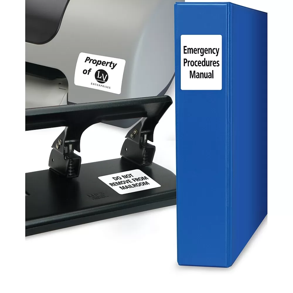 Avery Labels<Sure Feed Laser/Inkjet Identification Labels, 1 1/4" x 1 3/4", White, 15 Label Sheets/Pack (6570)