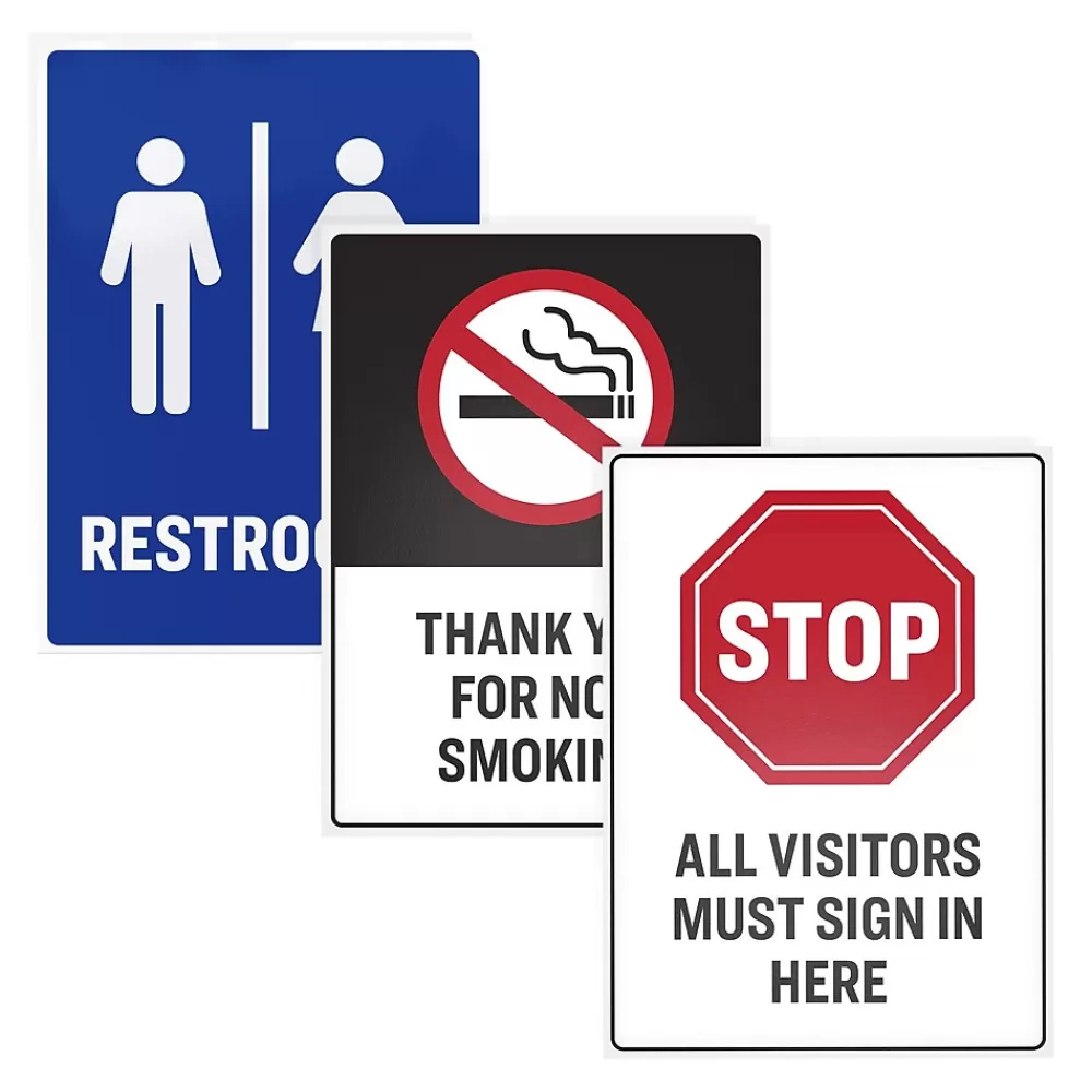 Avery Labels<Surface Safe Laser/Inkjet Label Safety Signs, 3 1/2" x 5", White, 60 Labels/Pack (61514)