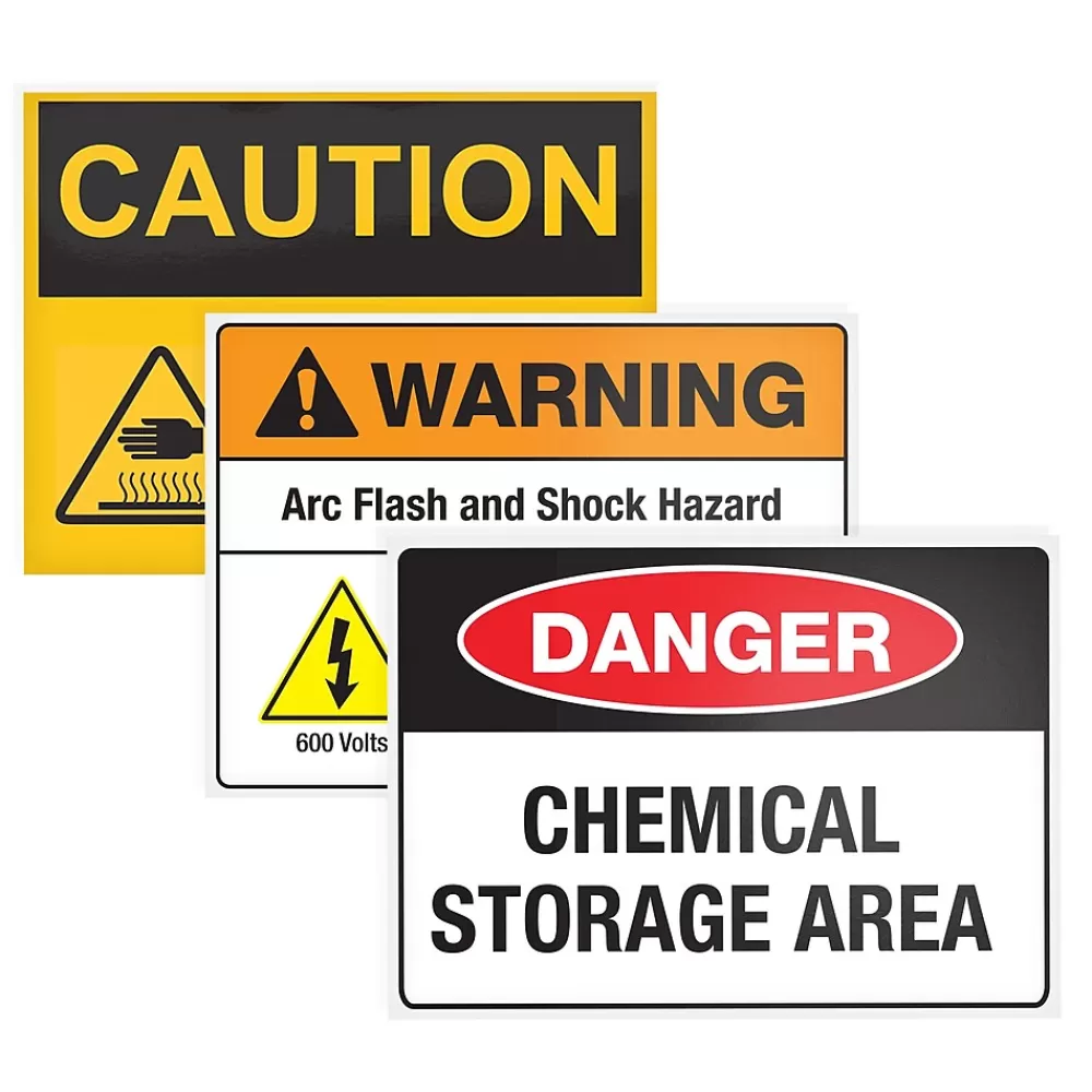 Avery Labels<Surface Safe Laser/Inkjet Label Safety Signs, 5" x 7", White, 30 Labels/Pack (61511)