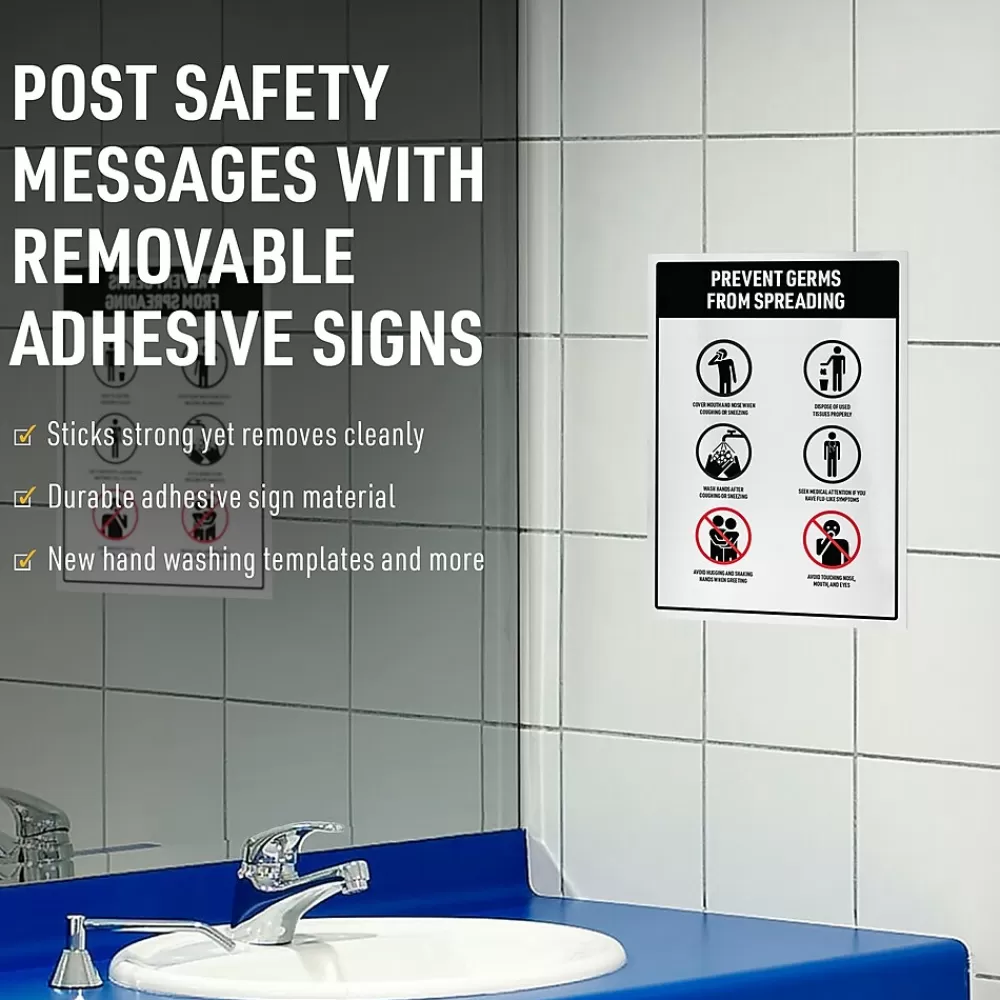 Avery Labels<Surface Safe Laser/Inkjet Label Safety Signs, 7" x 10", White, 15 Labels/Pack (61515)