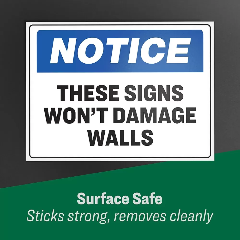 Avery Labels<Surface Safe Laser/Inkjet Label Safety Signs, 7" x 10", White, 15 Labels/Pack (61515)