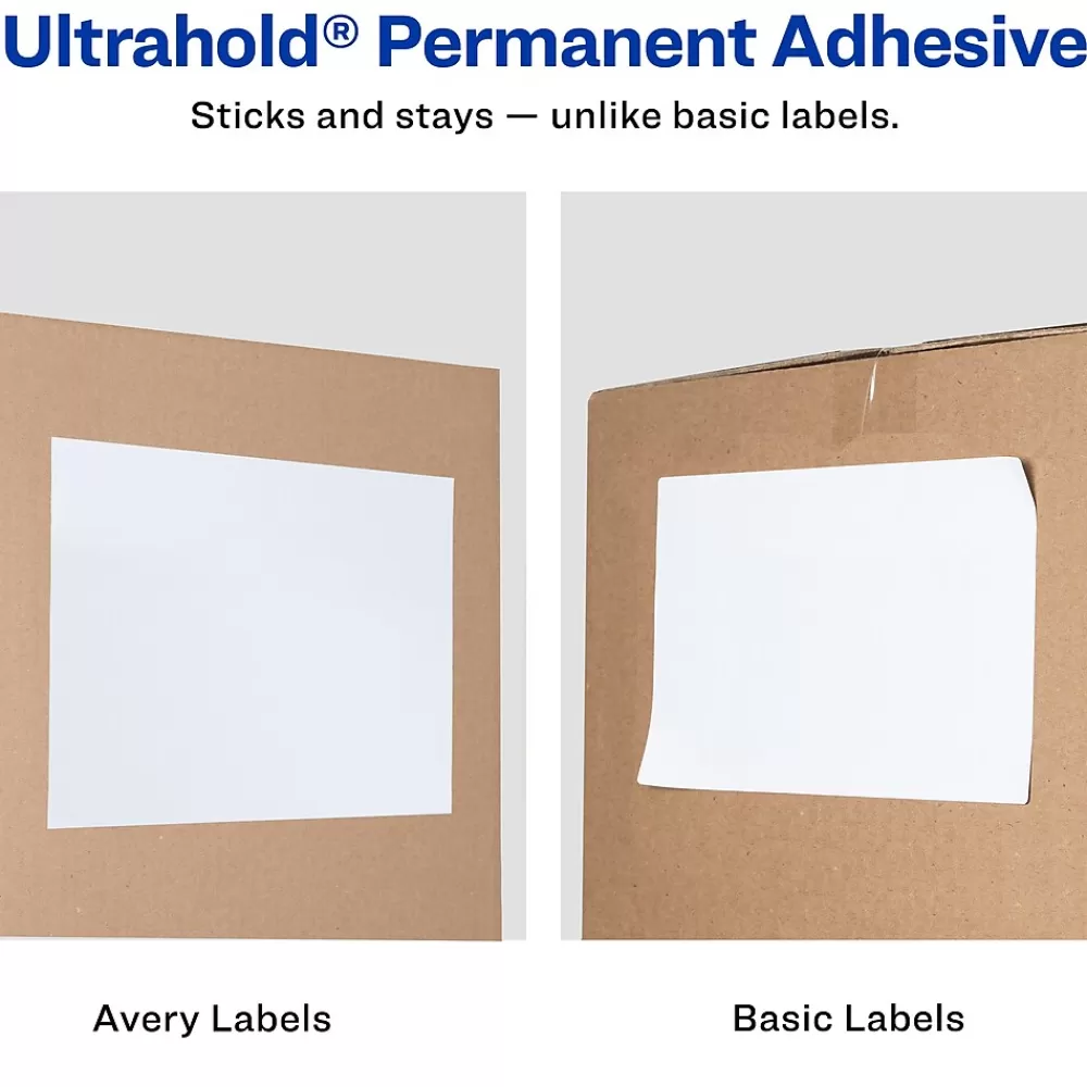 Avery Labels<TrueBlock Inkjet Shipping Labels with Paper Receipts, 5-1/16" x 7-5/8", White, 25 Labels/Pack (8127)