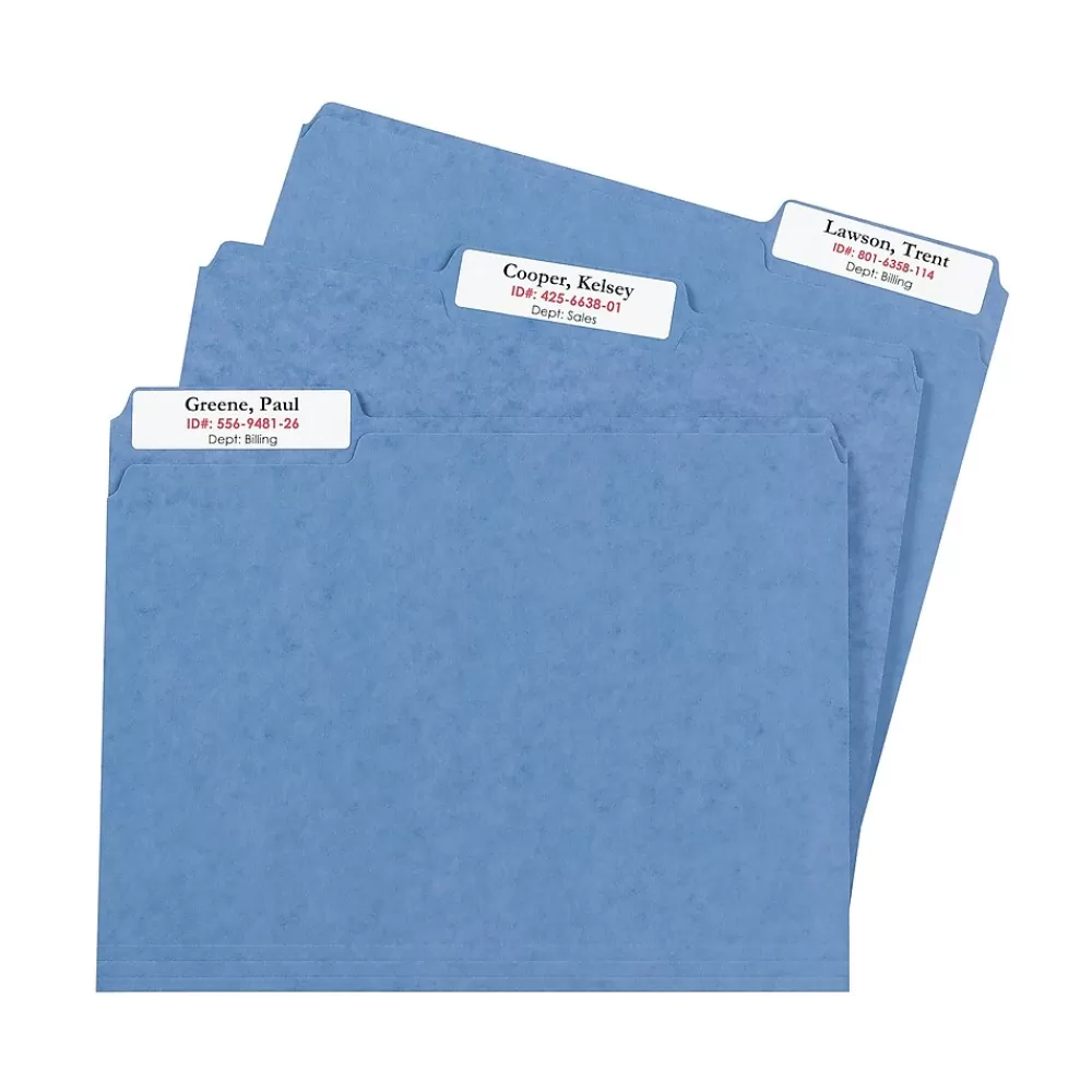 Avery Labels<TrueBlock Laser/Inkjet Extra Large File Folder Labels, 15/16" x 3-7/16", White, 450 Labels/Pack (5027)