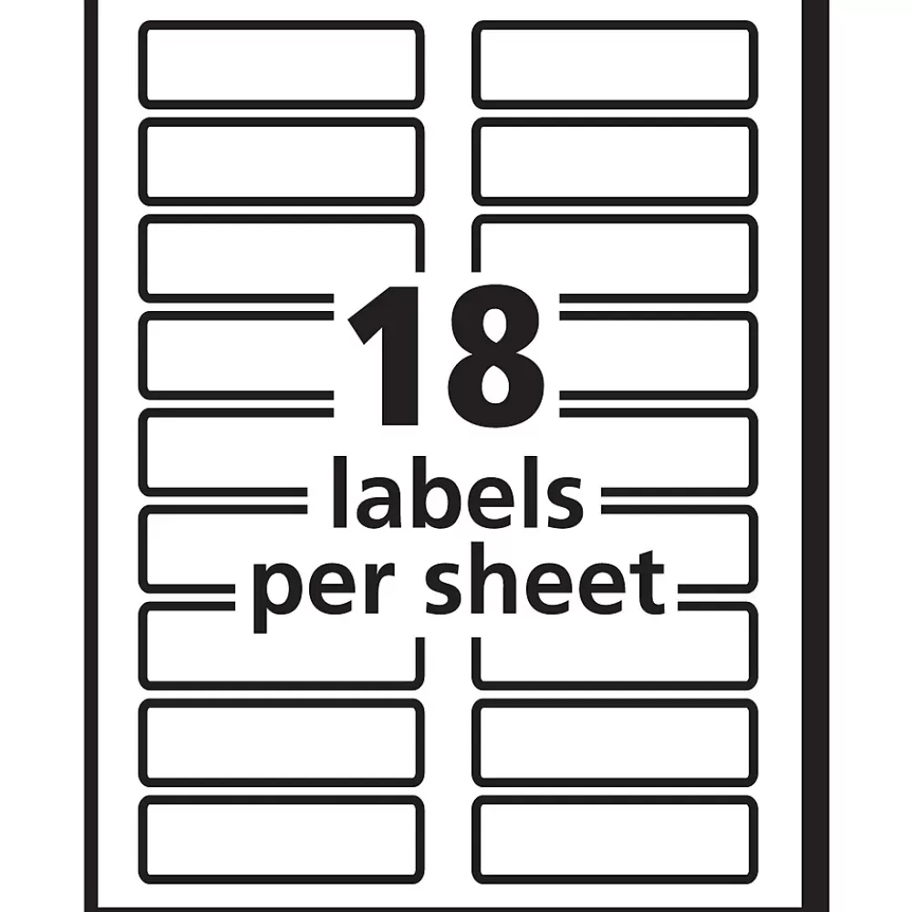 Avery Labels<TrueBlock Laser/Inkjet Extra Large File Folder Labels, 15/16" x 3-7/16", White, 450 Labels/Pack (5027)