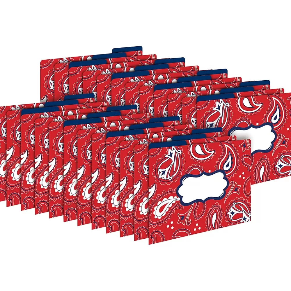 Barker Creek File Folders<Bandana Letter-Size File Folders, 24/Set (BC3943)