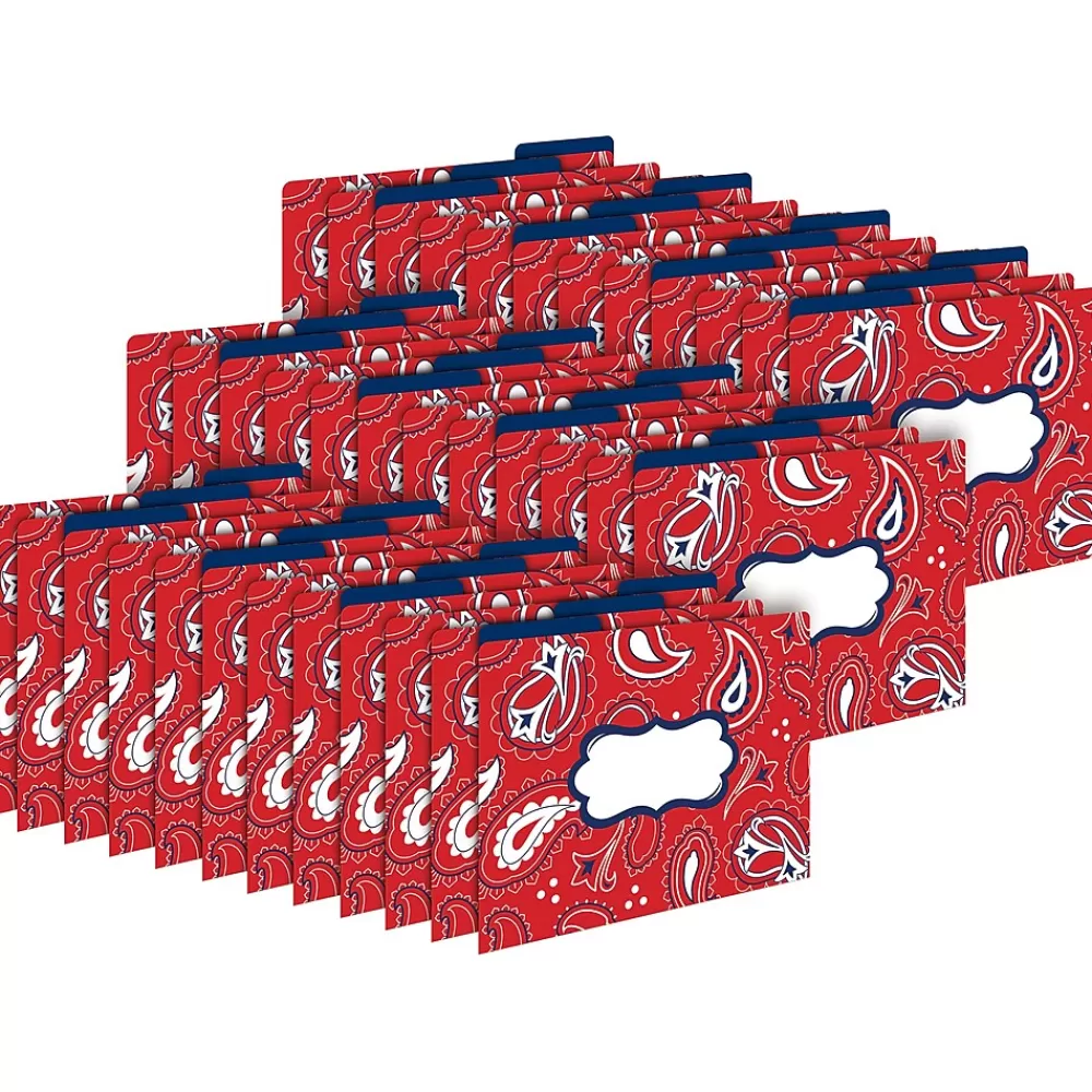 Barker Creek File Folders<Bandana Letter-Size File Folders, 36/Set (BC3916)