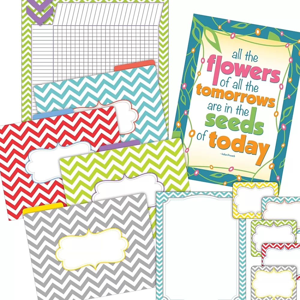 Barker Creek File Folders<Chevron Beautiful Office/Classroom Set, 109 Pieces/Set (BC6003)