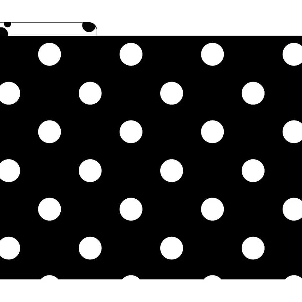 Barker Creek File Folders<File Folder Set, 1/3-Cut Tab, Letter Size, Black & White Dot, 12/Pack (2004)