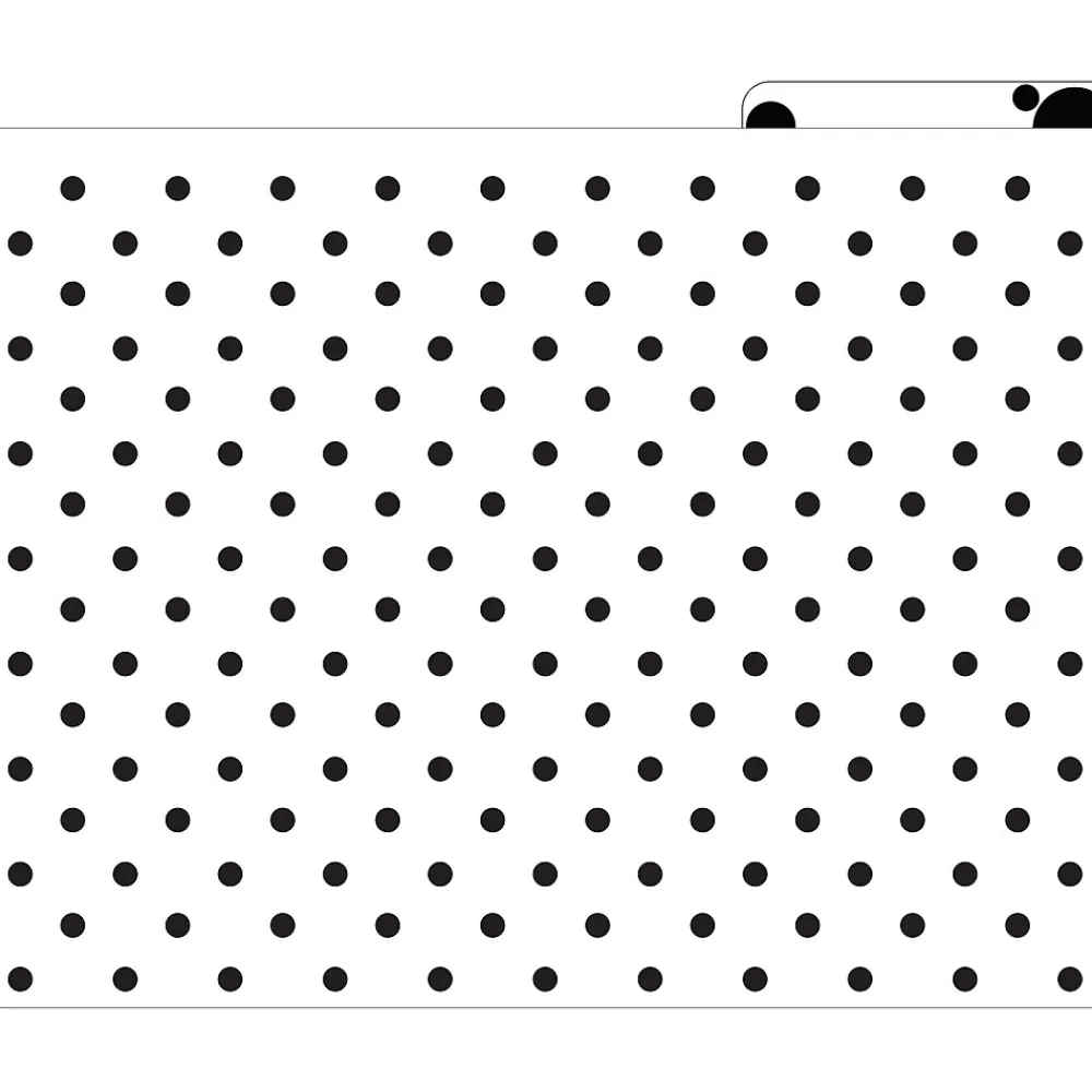 Barker Creek File Folders<File Folder Set, 1/3-Cut Tab, Letter Size, Black & White Dot, 12/Pack (2004)