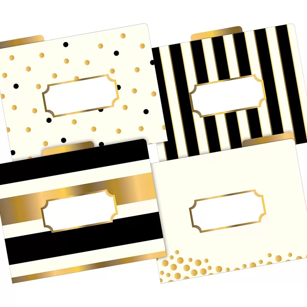Barker Creek File Folders<File Folder Set, 1/3-Cut Tab, Letter Size, Gold, 24/Set (4372)