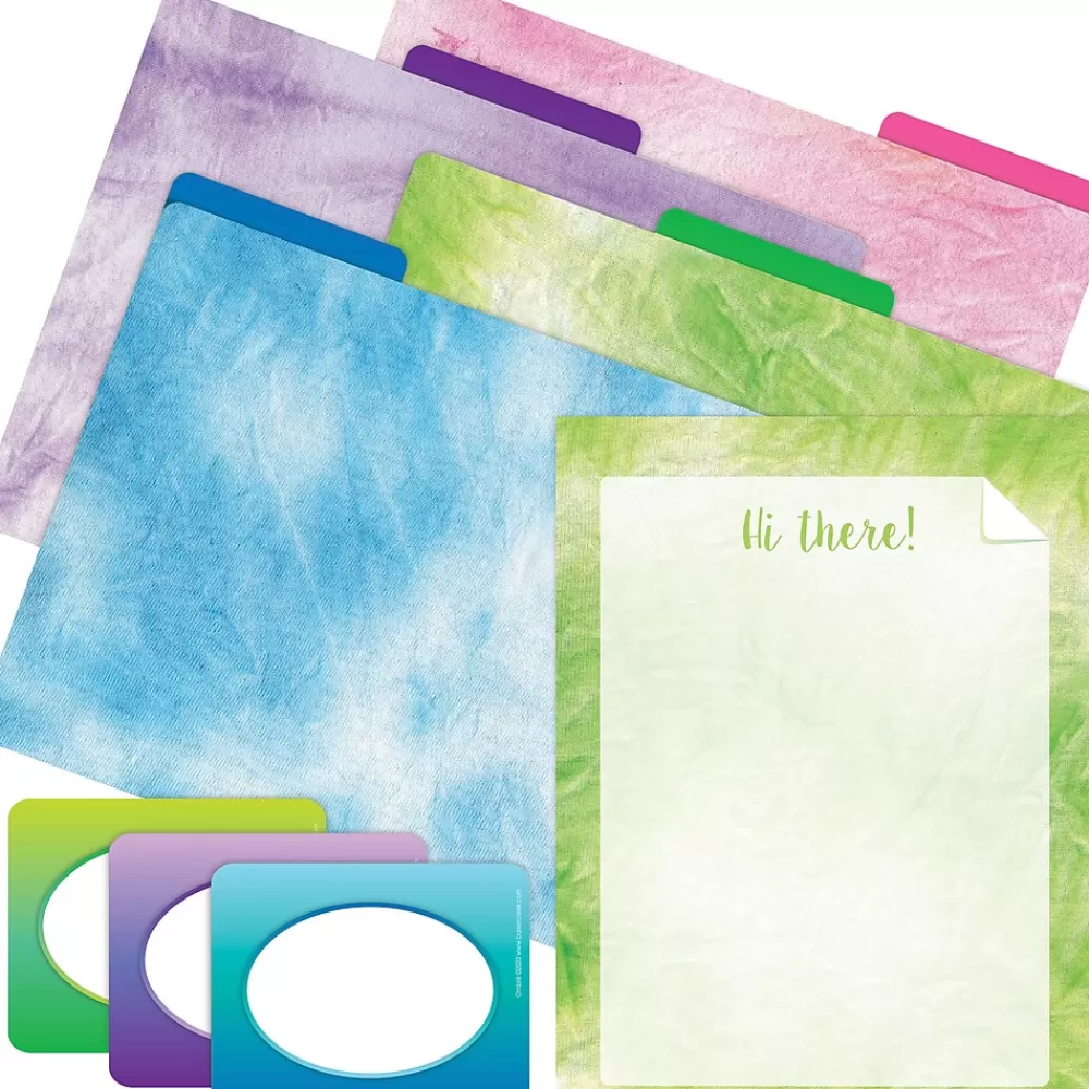 Barker Creek File Folders<File Folder Set, 1/3-Cut Tab, Letter Size, Tie-Dye & Ombré, 107/Set (133)