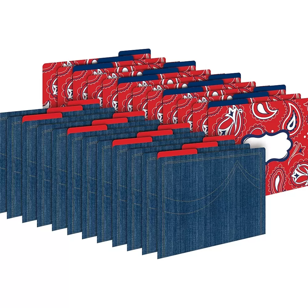 Barker Creek File Folders<File Folder Set, 1/3-Cut Tab, Letter Size, Western, 24/Set (4136)