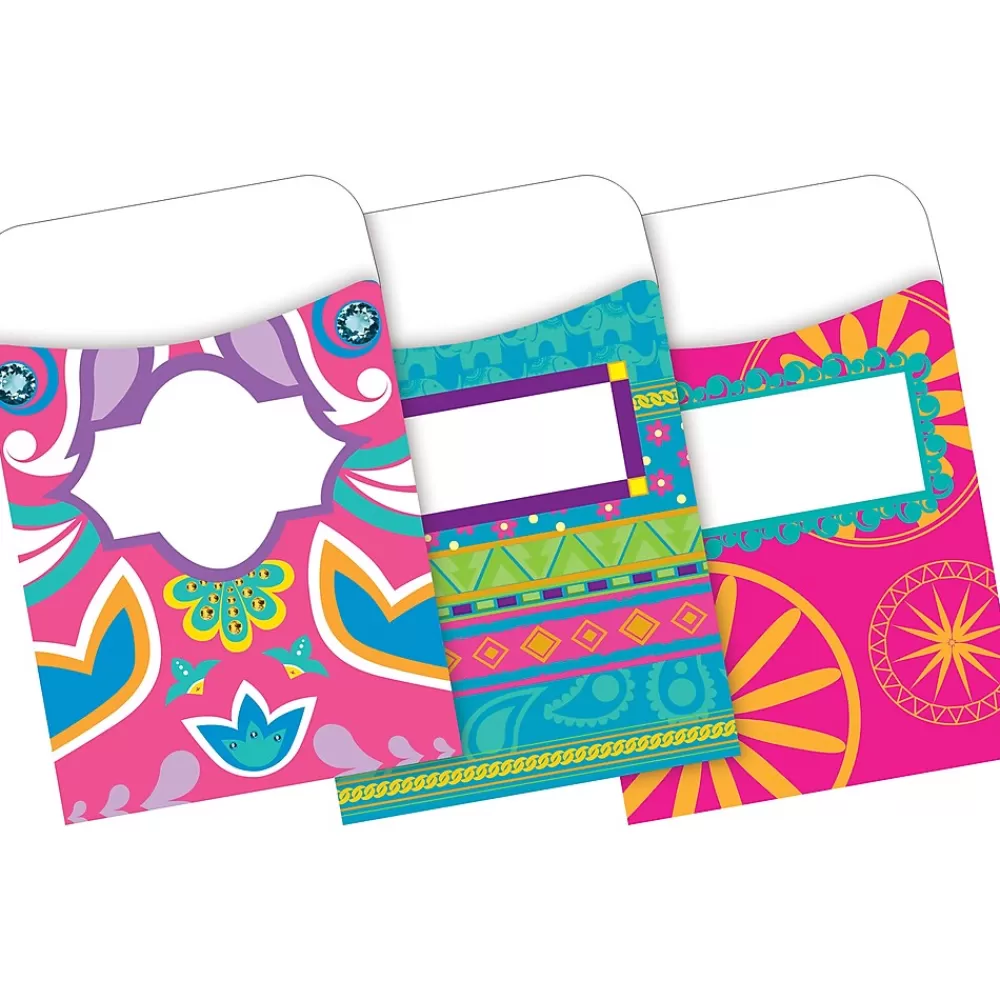 Barker Creek File Folders<Folder & Pocket Set, 1/3-Cut Tab, Letter Size, Bohemian, 42/Set (4410)