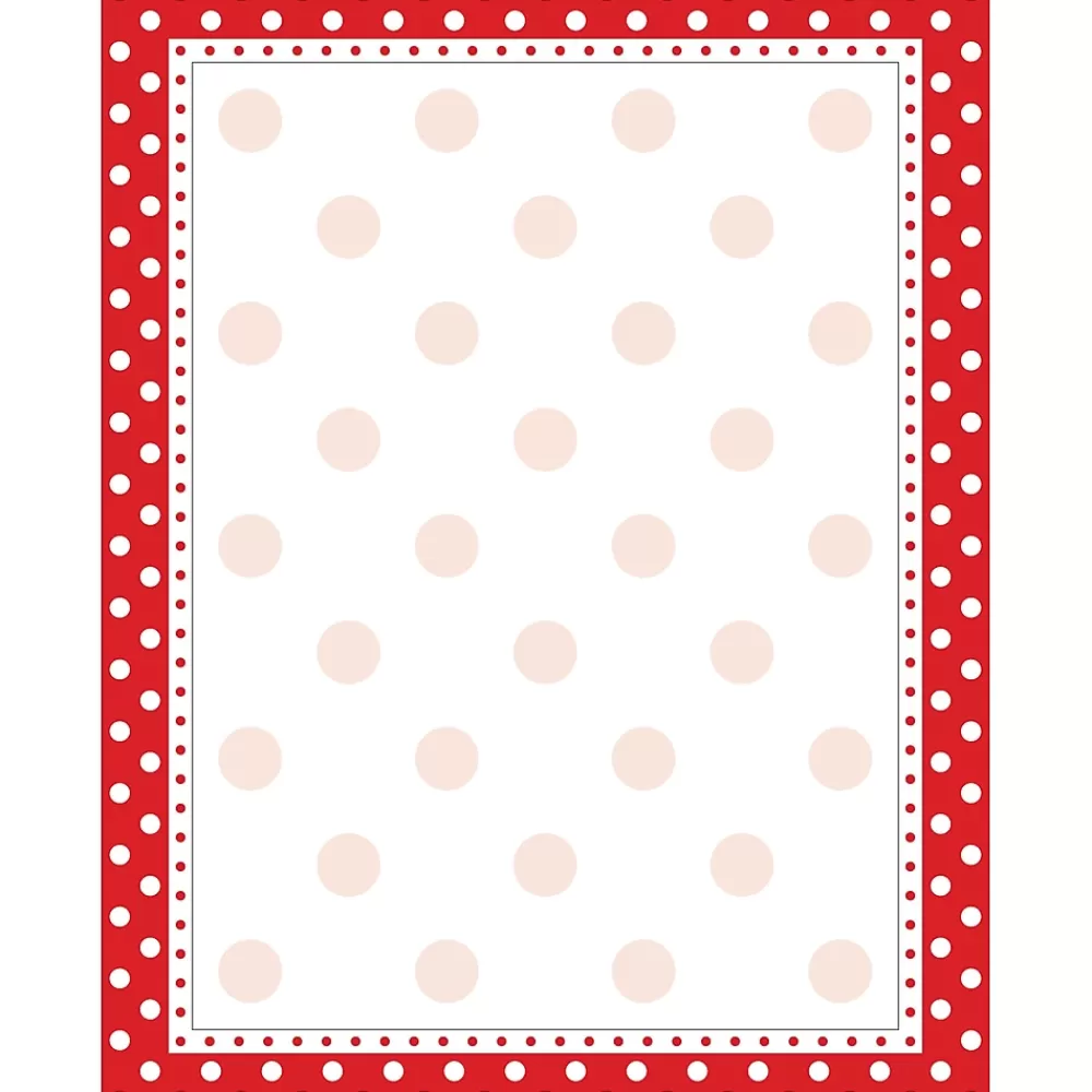 Barker Creek File Folders<Get Organized File Folder Set, 1/3-Cut Tab, Letter Size, Red & White Dot, 107/Set (159)