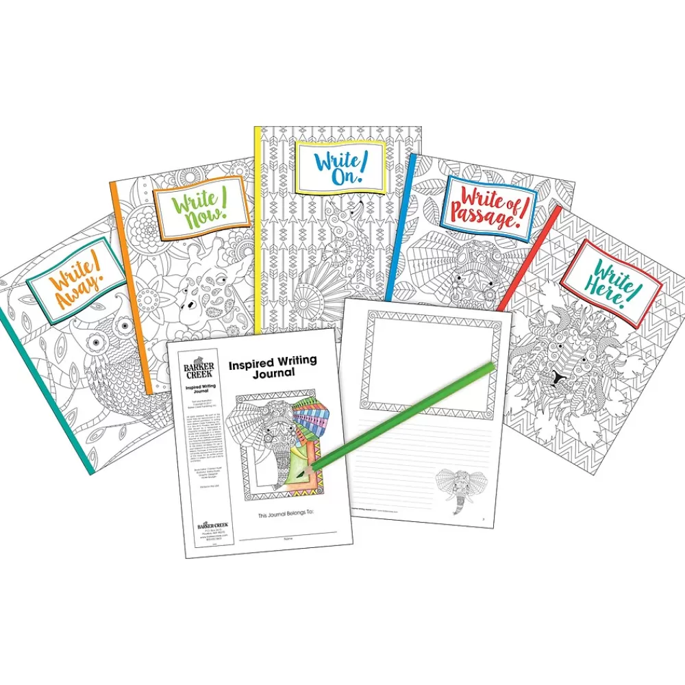 Barker Creek Journals<Inspired Writing Journal Set Journal, 8.5" x 11", College Ruled, Multicolor, 5/Set (BC3873)