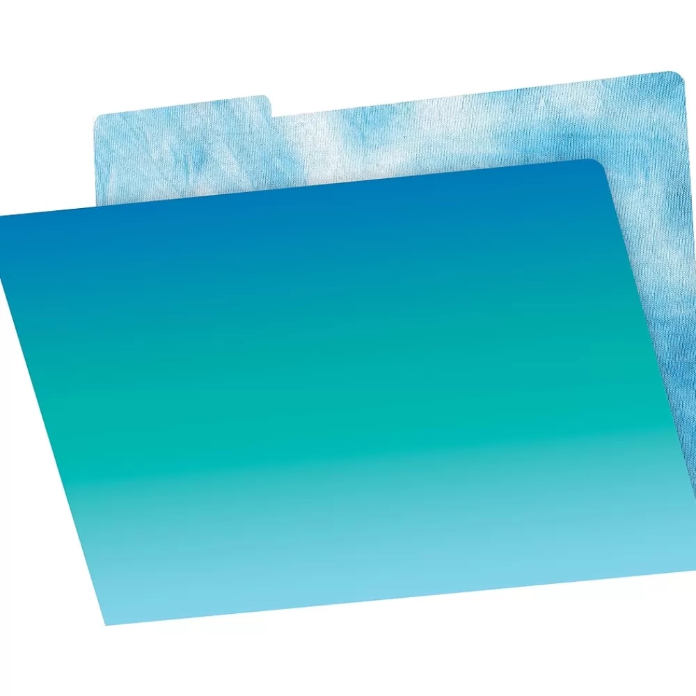 Barker Creek File Folders<Tie-Dye & Ombré File Folder, 1/3-Cut Tab, Letter Size, Assorted, 24/Set (4402)