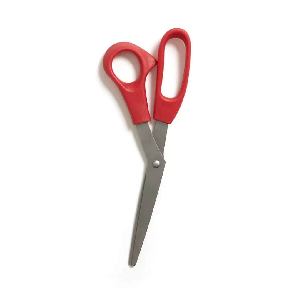 BASELINE™ Scissors<8" Stainless Steel Scissors, Blunt Tip, Red (55829)