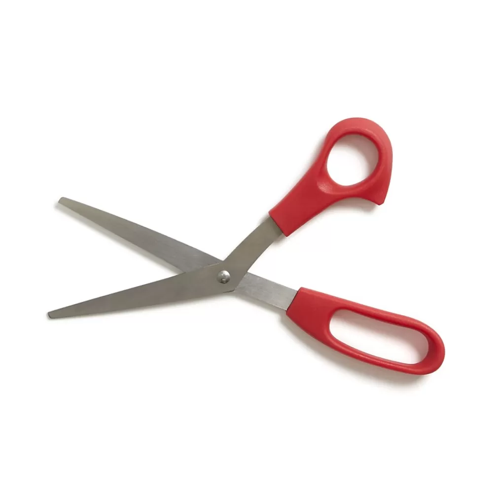 BASELINE™ Scissors<8" Stainless Steel Scissors, Blunt Tip, Red (55829)