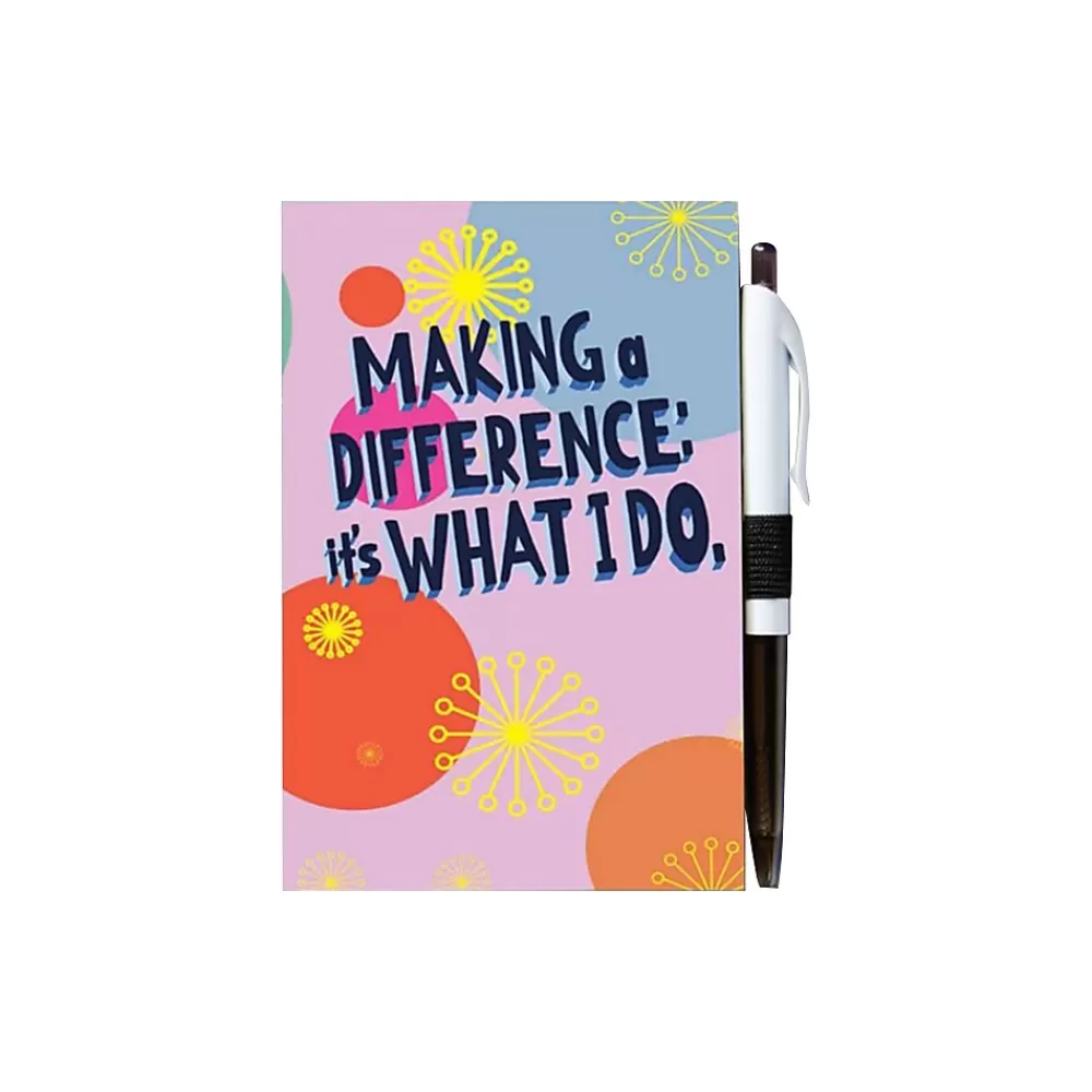 Baudville Journals<Colorific Value MAD: It's What I Do Journal with Pen, 4" x 6", Ruled, Multicolor, 5/Pack (94107P5)