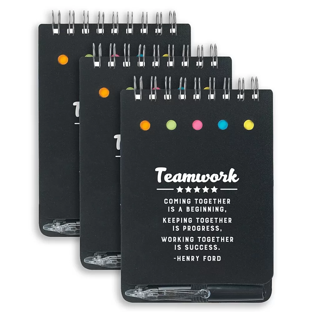 Baudville Journals<Teamwork Pocket Journal, 3" x 4", Narrow Ruled, 80 Pages, 3/Pack (1399868P331)