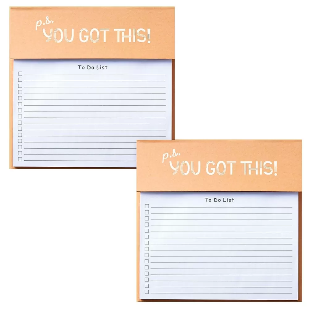 Baudville Notepads<You Got This Memo Pad, 8.75" x 6", Narrow Ruled, 100 Sheets/Pad, 2/Pack (1393298P231)