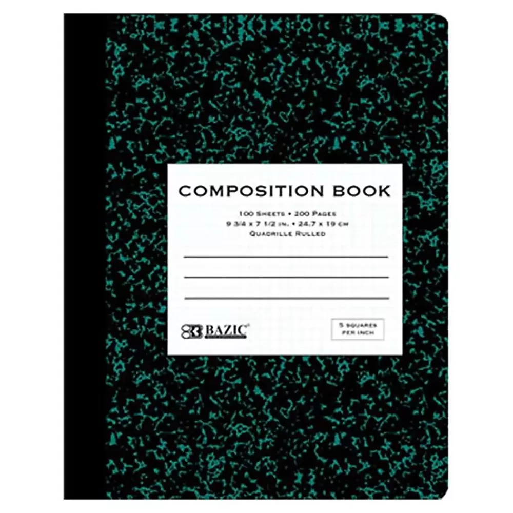 Bazic Composition Notebooks<1-Subject Composition Notebooks, Quad-Ruled, 100 Sheets, Multicolor, 6/Bundle (BAZ5052-6)