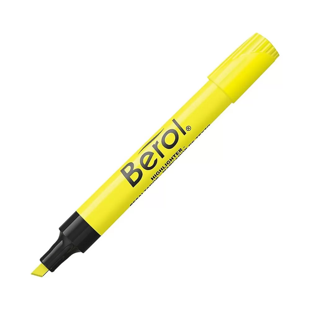 Berol Highlighters<Tank Highlighters, Chisel, Yellow, Dozen (64324)